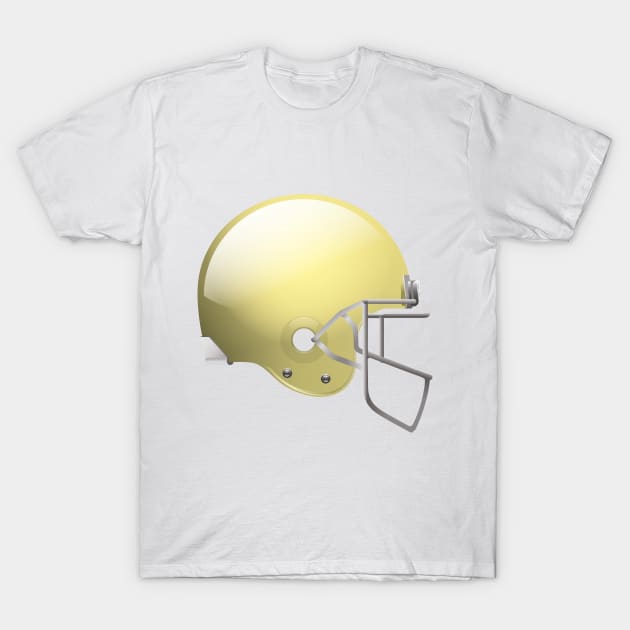 Original Football Helmet In Yellow Color T-Shirt by Dmitriy